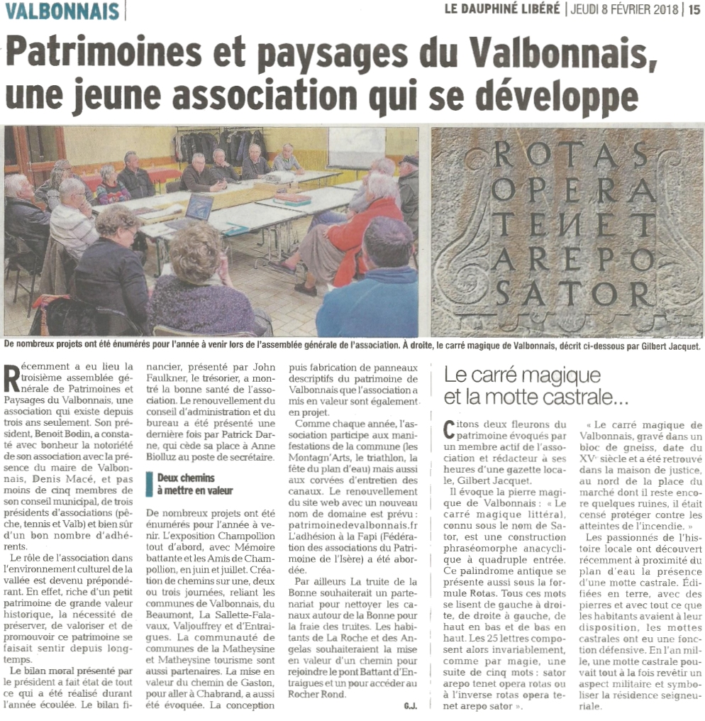 Patrimoine de Valbonnais